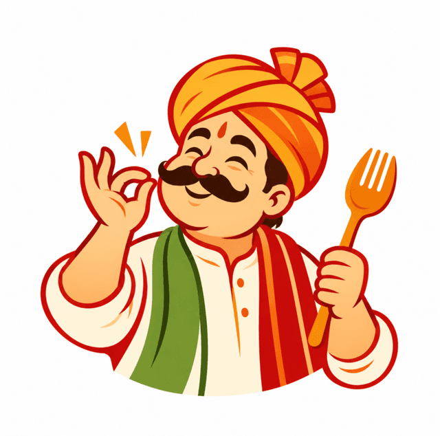Babuji enjoying the food
